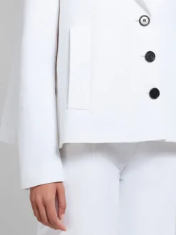 A-Line Cady Jacket in White