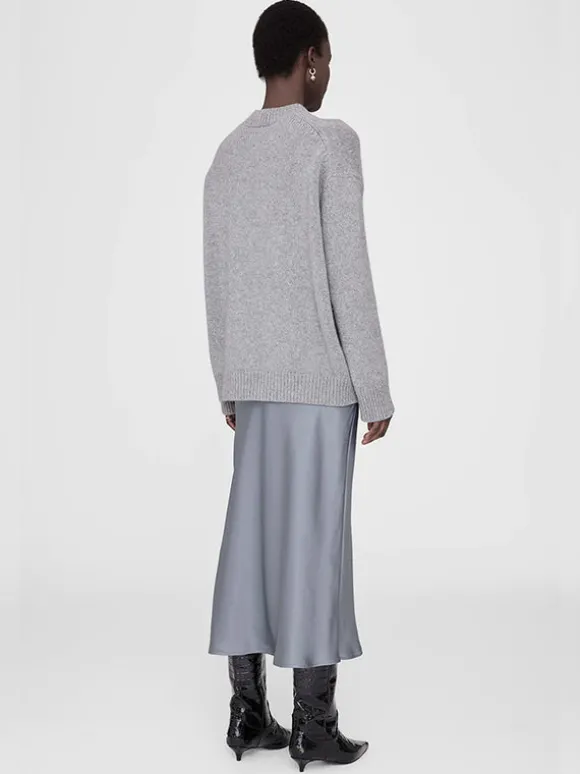 Bar Silk Skirt in Grey
