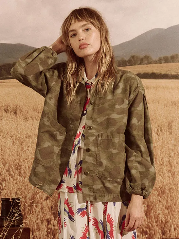 Blouson Sleeve Chore Jacket