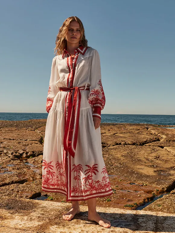 Blythe Midi Dress in Coconut
