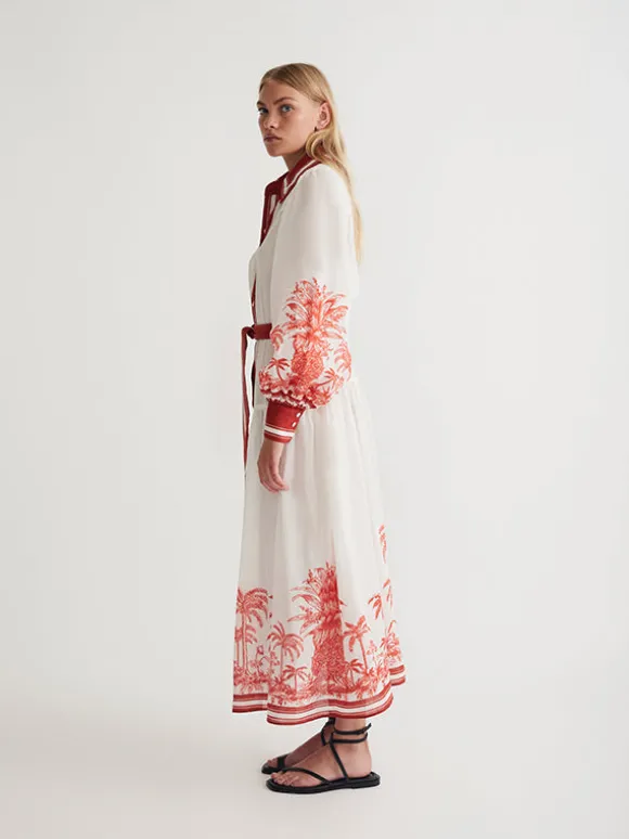 Blythe Midi Dress in Coconut