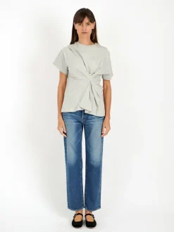 Body Twist Tee in Grey Marle