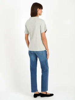 Body Twist Tee in Grey Marle