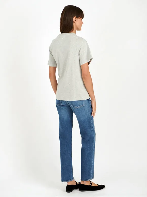 Body Twist Tee in Grey Marle