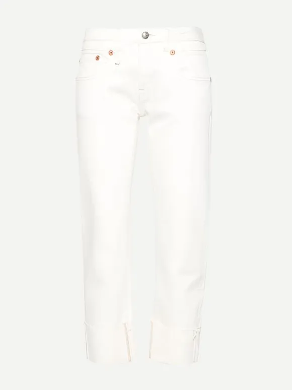 Boy Straight w/Cuff in Sutton White