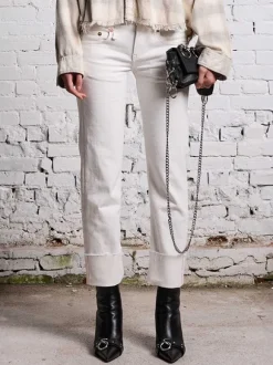 Boy Straight w/Cuff in Sutton White