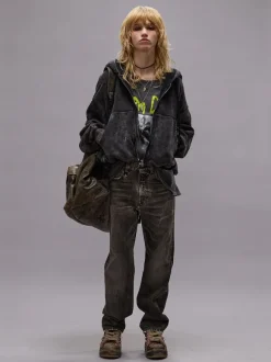 Boyfriend Jean in Mud Grey