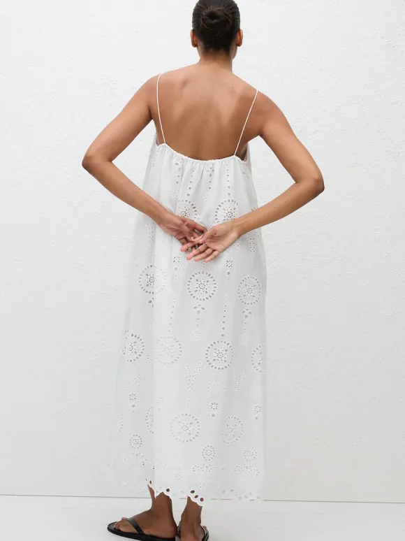 Broderie Cami Midi Dress