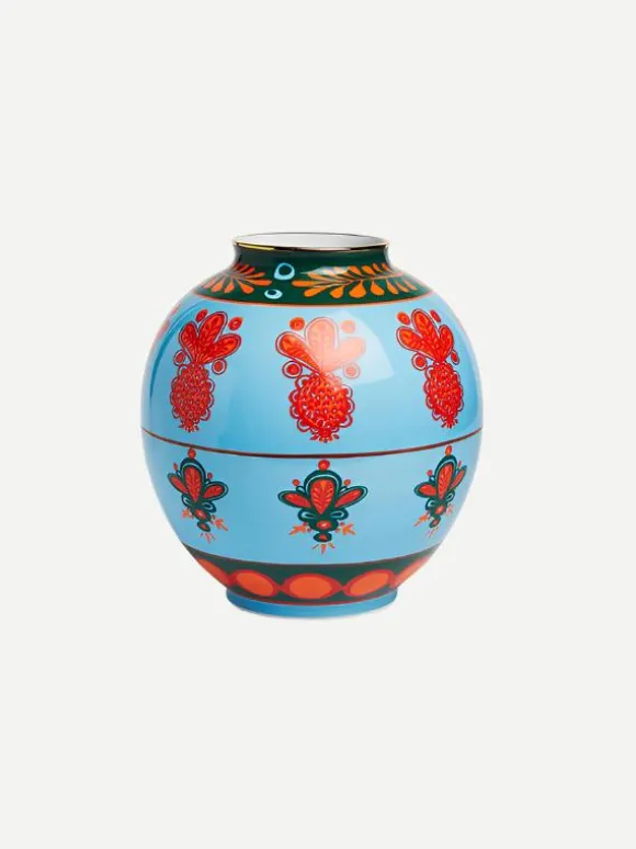Bubble Vase in Big Pineapple Azzurro