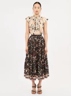 Cambrie skirt in Obsidian Botanica
