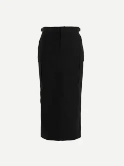 Cargo Skirt Midi in Black