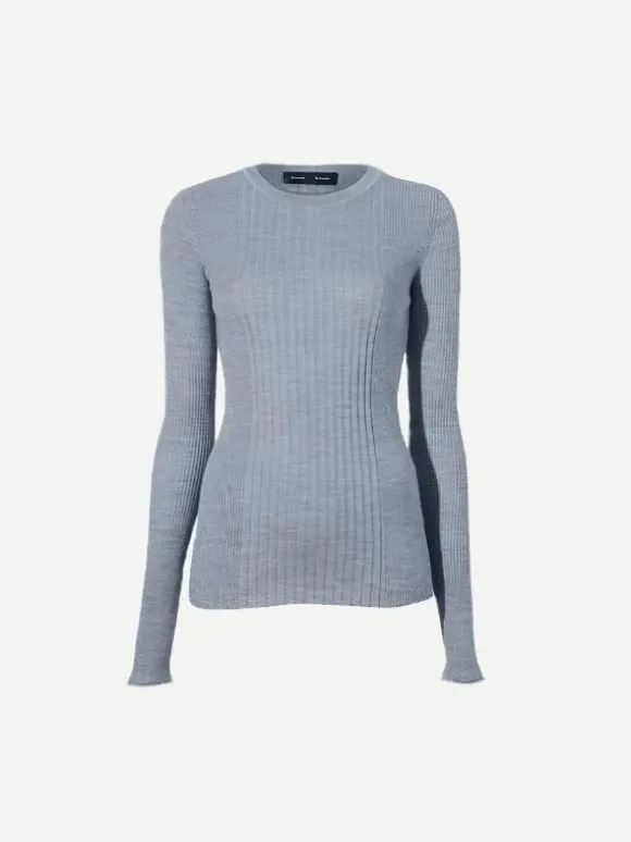 Cassidy Sweater in Light Grey Melange