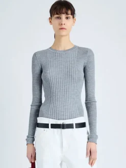 Cassidy Sweater in Light Grey Melange