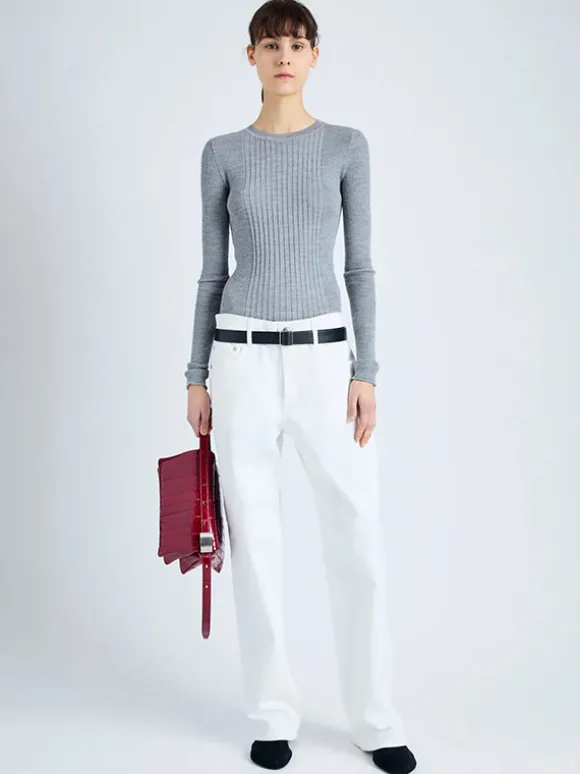 Cassidy Sweater in Light Grey Melange