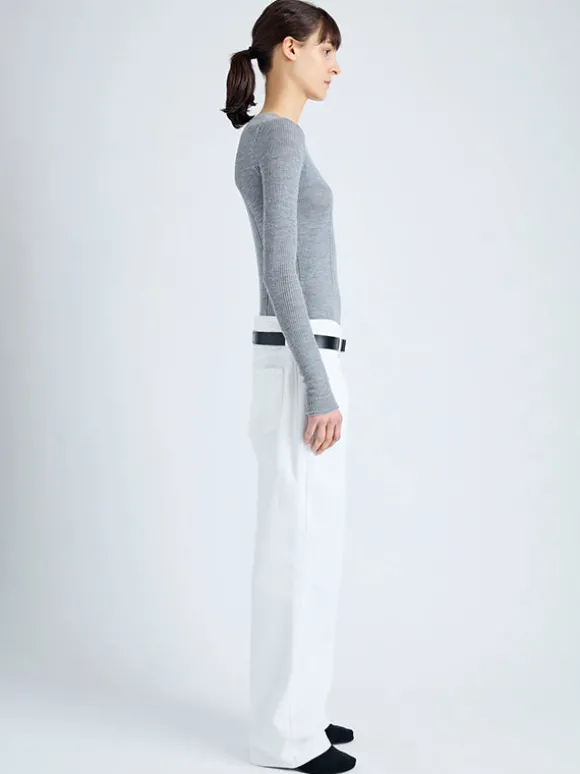 Cassidy Sweater in Light Grey Melange