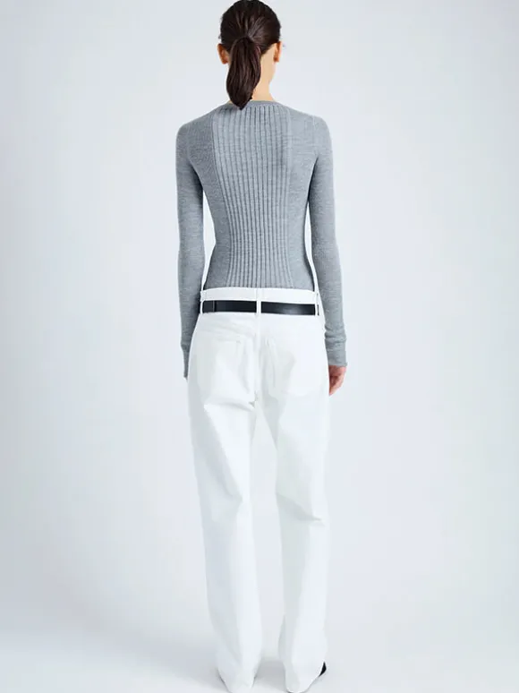 Cassidy Sweater in Light Grey Melange