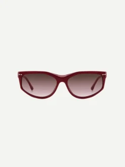 Cat Eye Sunglasses in Burgundy