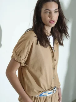 Channing Top in Beige Coast