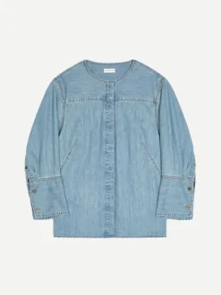 Clarissa Denim Shirt in Ice Blue