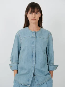 Clarissa Denim Shirt in Ice Blue