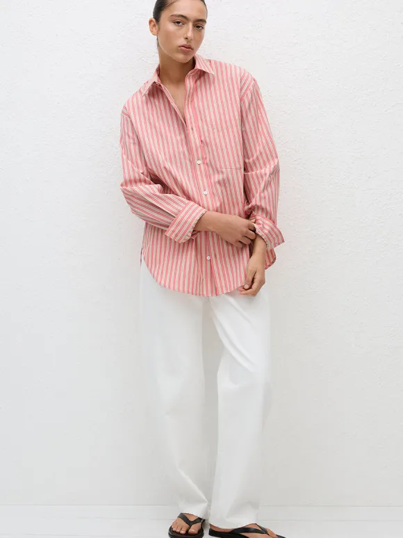 Classic Stripe Shirt in Rose Stripe