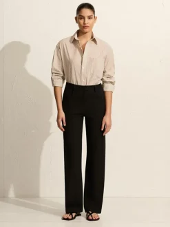 Classic Stripe Shirt in Taupe Pinstripe