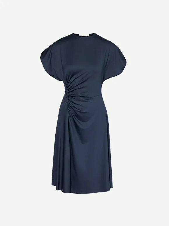 Crew Neck Dress in Midnight