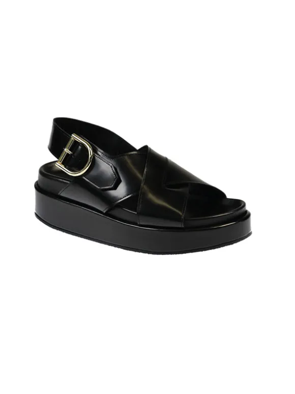Crisscross Platform in Fussbett in Black