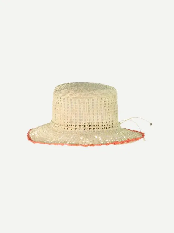Crochet Hippie in Natural/Coral
