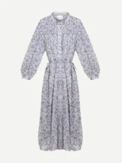 Dalida Dress in Ecru/Lilac