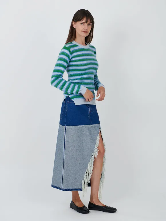 Denim Skirt in Ocean