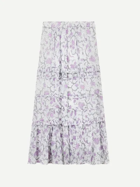 Diya Skirt in Ecru/Lilac