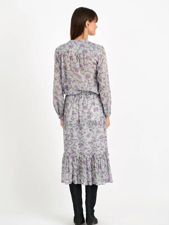 Diya Skirt in Ecru/Lilac