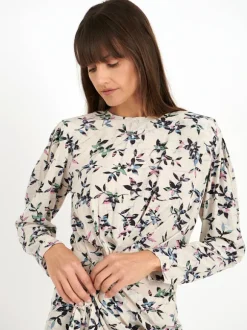 Dulce Dress in Ecru/Midnight