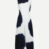 Ella Dress in White Multi