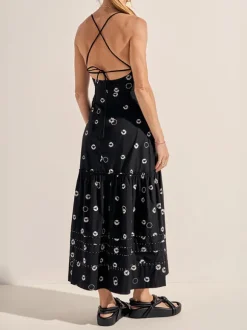 Eucleia Dress in Black & White