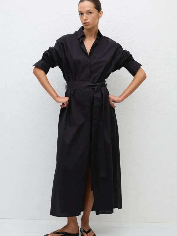 Everyday Shirt Dress in Black