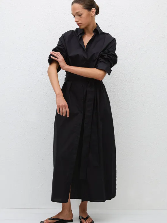 Everyday Shirt Dress in Black