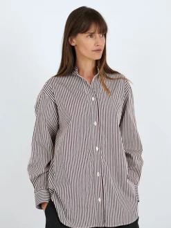 Faby Shirt in Ecru/Burgundy