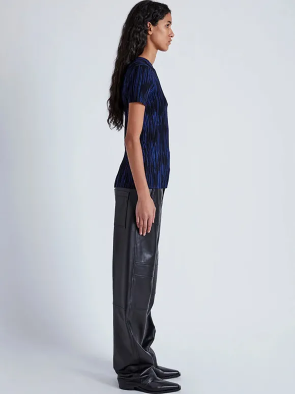 Foster Knit Top in Navy/Black