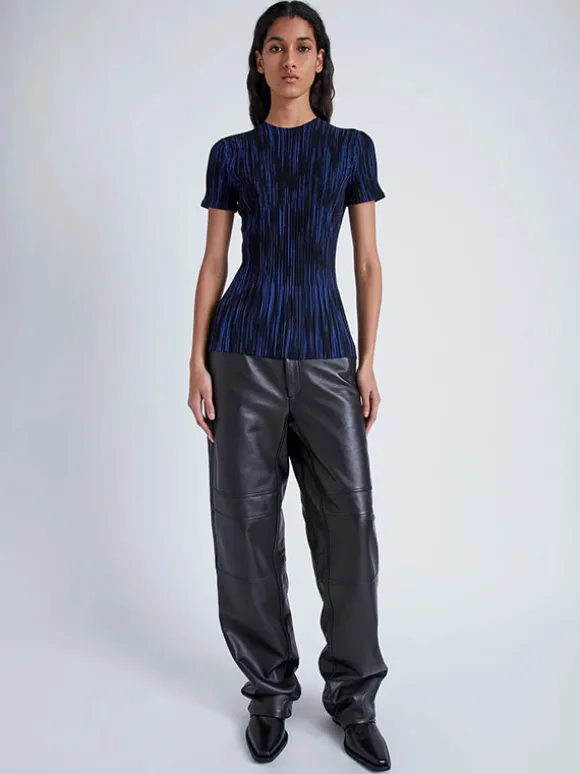 Foster Knit Top in Navy/Black