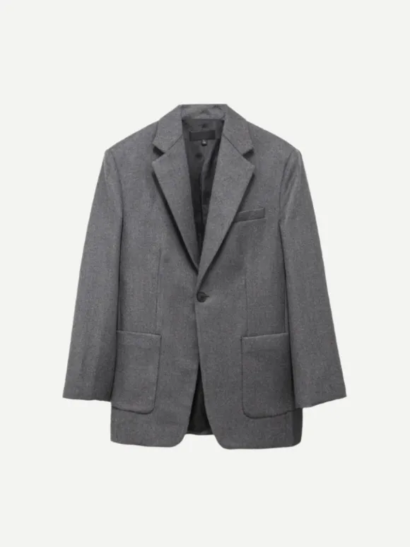 Gael Boyfriend Jacket in Heather Grey