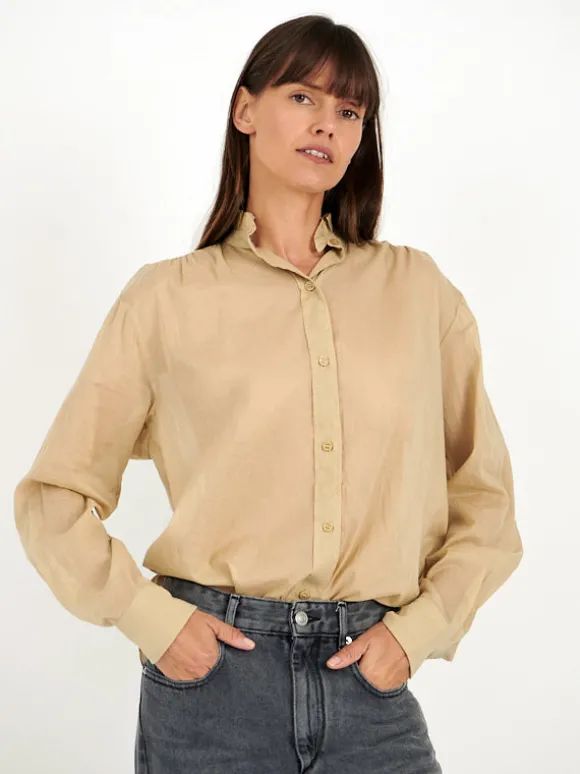 Gamble Top in Light Kahki
