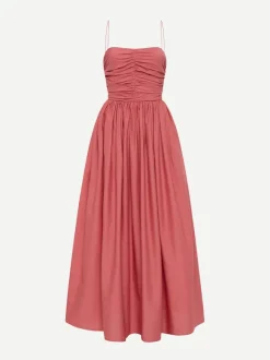 Gathered Bodice Dress in Rose
