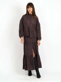 Gelma Top in Dark Plum
