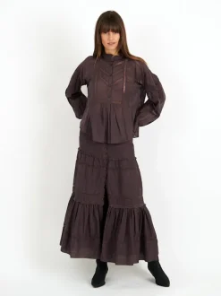 Gelma Top in Dark Plum