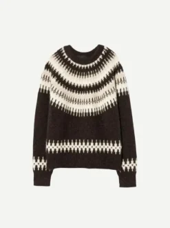 Genevive Sweater in Chocolate Fairisle