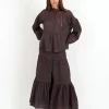 Gihane Skirt in Dark Plum