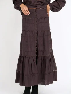 Gihane Skirt in Dark Plum