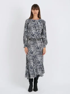 Hanane Dress in Midnight/White